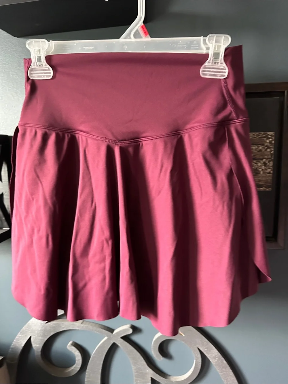Women's Burgundy Athletic Skort